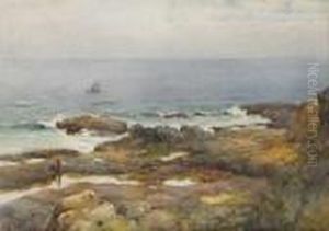 On The Portstewart Rocks, Countyderry by Helen O'Hara