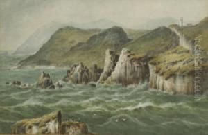 Coastal Scene With Distant Boat