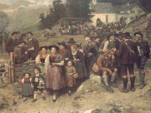 Wallfahrer by Franz Von Defregger