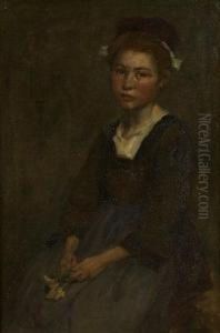 Portrait Of A Breton Girl by Aloysius C. O'Kelly