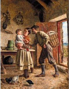 Feeding Hens, West Of Ireland by Aloysius C. O'Kelly