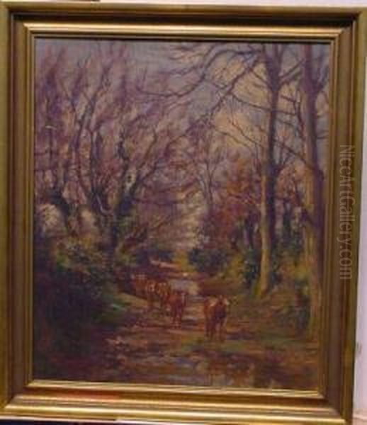 Cattle In A Streambed - view 1