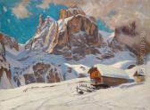 Winter Im Hochgebirge by Karl O'Lynch Van Town