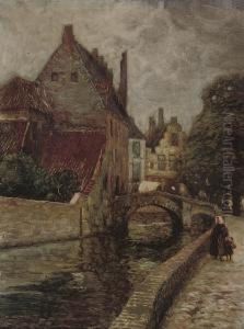 Quay St. Augustine, Bruges by Karl O'Lynch Van Town