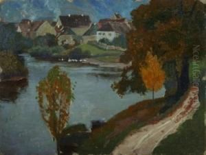 Dorflandschaft Am See In Der Oberpfalz by Karl O'Lynch Van Town