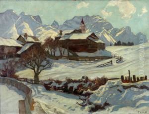 Tiroler Winterlandschaft by Karl O'Lynch Van Town