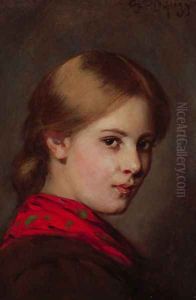 Farmer girl 2 by Franz Von Defregger