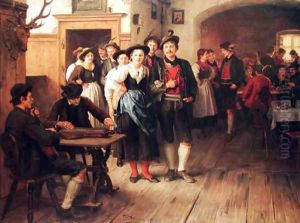 Before the dance by Franz Von Defregger