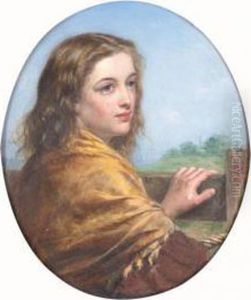 Girl With Shawl by Henry Nelson O'Neil