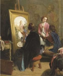 The Two Extremes - The Pre-raphaelite by Henry Nelson O'Neil
