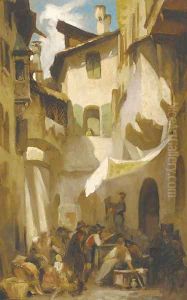 Tiroler Gasse by Franz Von Defregger