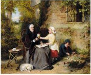 ````````our Garden'' by George Bernard O'Neill