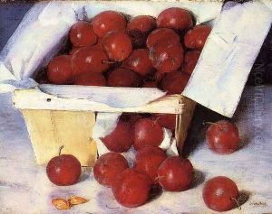 Plums in a Basket by Joseph Decker
