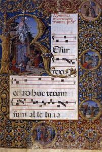 Page Of A Choirbook by Liberale Da Verona