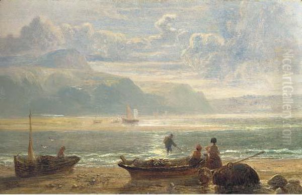 Fisherfolk On A Beach - view 1