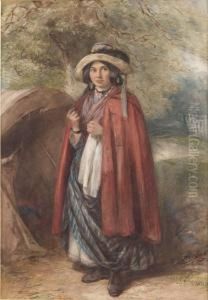 Kvinna I Rod Cape by Octavius Oakley