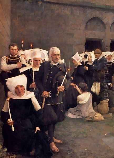 The Pardon in Brittany by Pascal-Adolphe-Jean Dagnan-Bouveret