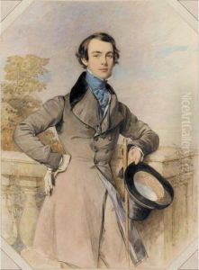 Portrait Of A Gentleman And A Lady: Two Works by Octavius Oakley