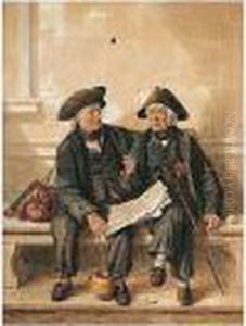 Greenwich Pensioners Discussing The Merits Of The Crimean War