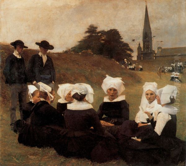 Breton Women at a Pardon by Pascal-Adolphe-Jean Dagnan-Bouveret