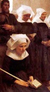 Bretons Praying by Pascal-Adolphe-Jean Dagnan-Bouveret