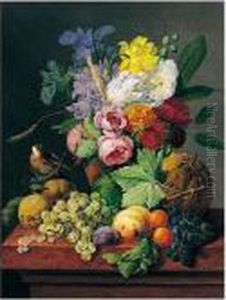 Bloemstilleven Met Distelvink (still Life With Flowers And Bird)