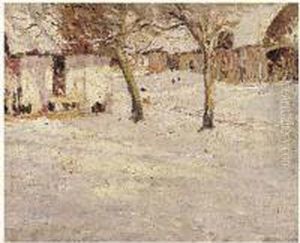 Paysage De Neige by George Oberteuffer