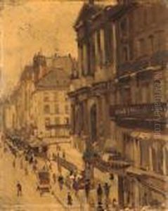 Bustling Street by George Oberteuffer