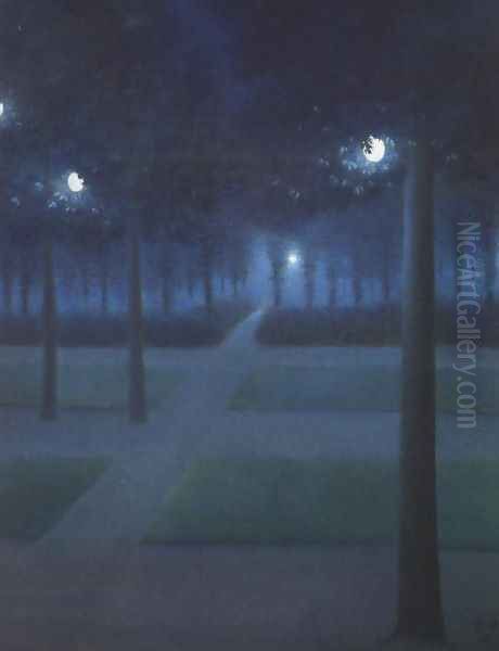Nocturne at the Royal Park, Brussels - view 1