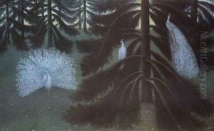 The Peacocks by William Degouve de Nuncques