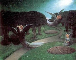 The Angels of the Night 1894 by William Degouve de Nuncques