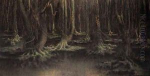 The Leprous Forest by William Degouve de Nuncques