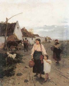 Falu szele, 1880 by Lajos Deak-Ebner