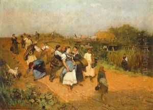 Hazatero aratok, 1881 by Lajos Deak-Ebner