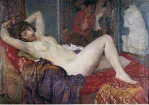 Reclining Nude by Jakub Obrovsky
