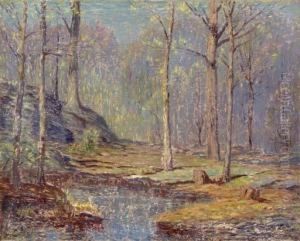 The Pools At Greyledge, Cos Cob, Connecticut by Leonard Ochtman