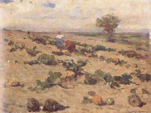 Dinnyefold, 1880-87 by Lajos Deak-Ebner