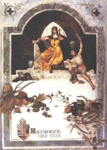 Hungaria, 1896 by Lajos Deak-Ebner