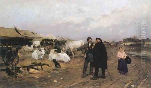 Market Scene 1880s