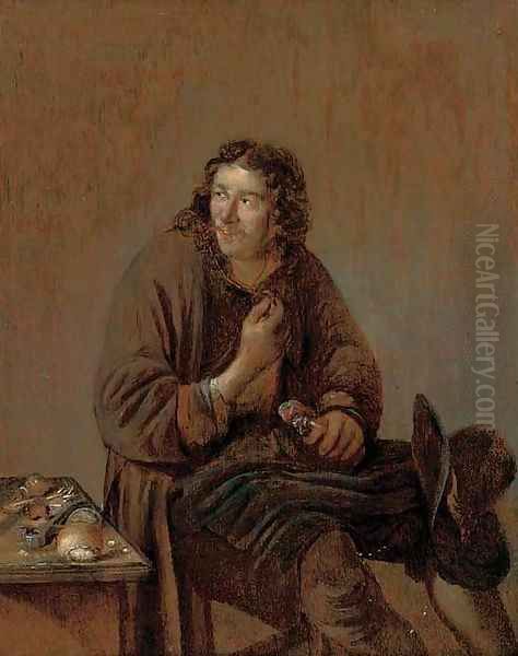 A cobbler at work in an interior - view 1