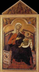 Virgin and Christ Child Enthroned 1270s by Guido Da Siena