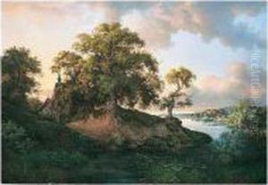 Kapelle Am See (chapel By A Lake) by Ernst Ferdinand Oehme