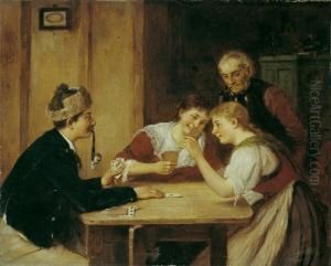 Beim Kartenspiel by Hugo Oehmichen