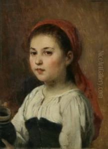 Young Girl With A Redscarf