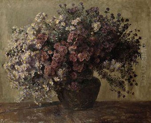 Autumn Asters In A Vase - view 1