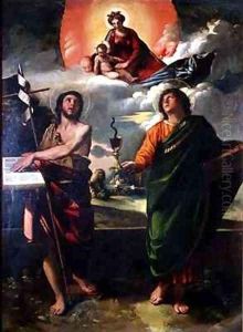 The Apparition of the Virgin to the Saints John the Baptist and John the Evangelist by Dosso Dossi