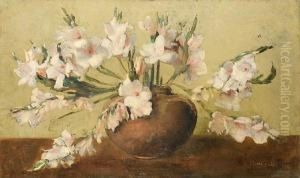 Still Life Of Gladioli by Frans David Oerder