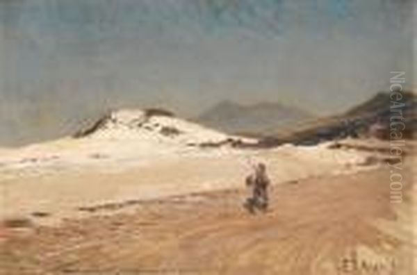 A Fisherman With His Catch Walking By Sand Dunes, Western Cape - view 1