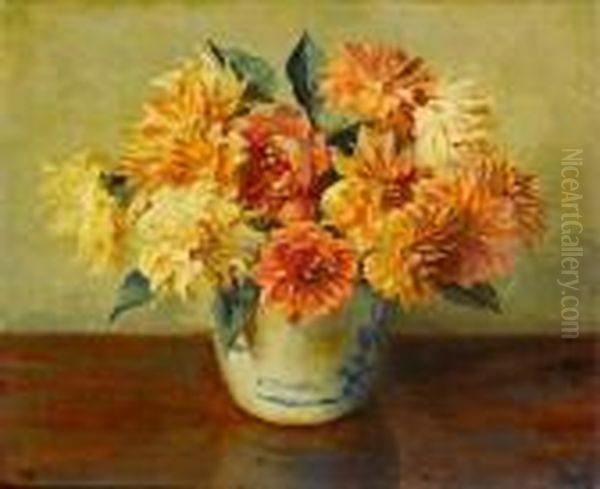 Still Life Of Chrysanthemums - view 1