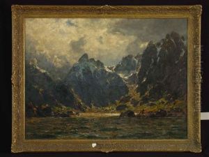 Fjordlandschaft by Carl August H. Oesterley